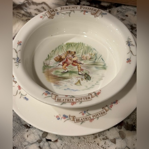 The World of Beatrix Potter Set Of Three Vintage Dishes Royal Albert - Picture 3 of 10